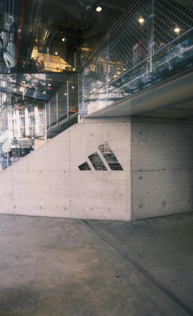 Interior of an adidas retail store