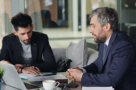 Financial advisor discussing a plan with a client